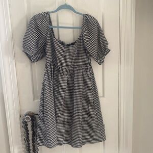Tuckernuck gingham dress with smocked back